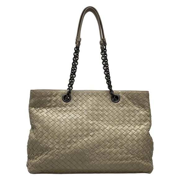 Auth BOTTEGA VENETA Intrecciato - Gray Leather B********* Tote Bag - Picture 2 of 16